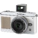 Olympus E-P1 Digital Camera plus 17mm F2.8 (White Body/ Silver lens)