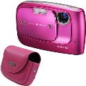 Fuji FinePix Z30 Fushia Pink Digital Camera - Plus Free Leather Case