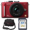 Panasonic GF1 Red Digital Camera with 20mm Lens plus Free System Bag and 4GB Memory Card