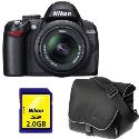 Nikon D3000 Digital SLR with 18-55mm VR Lens plus Free Gadget Bag