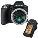 Olympus SP-590 UZ Black Long Zoom Digital Camera plus Free Camlink Beta Charger and Batteries