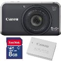 Canon PowerShot SX210 IS Black Digital Camera plus Free 8GB Card and Battery