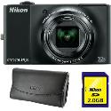 Nikon Coolpix S8000 Black Digital Camera plus Free 2GB Card
