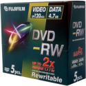 Fuji DVD-RW with Jewel Cases 4.7GB - 2x Speed - 5 Discs