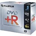 Fuji DVD+R with Jewel Cases 4.7GB - 16x Speed - 5 Discs