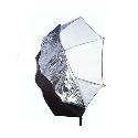 Interfit 85cm Translucent Umbrella with Silver/Black Cover - 7mm Shaft