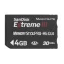 SanDisk 4GB Extreme III Memory Stick Pro HG Duo Card