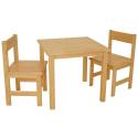 Rubberwood Table With 2 Chairs