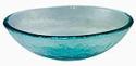 11 Inch Glass Bowl - Aqua