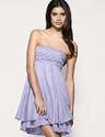ASOS Plaited Bust Voile Bandeau Dress (In Lilac)