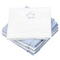 Baby Muslin Squares, Blue Star, Pack of 6