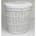 Wilko Willow Laundry Basket White Medium Oval