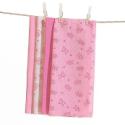 Pink and White Muslin Squares - 4 Pack