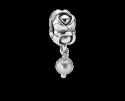 Silver and pearl charm