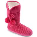 Flirtitude® Seeded Knit Boot-Slippers