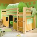 Orange Tent Mid Sleeper Bed Frame with Tunnel