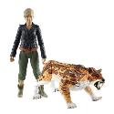 Primeval 5" Figure and Monster - Abby Maitland and Sabre Tooth