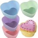 Silicone Cup Cake Cases-Heart Shaped