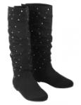 Tall Slouch Boots with Studs