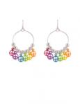 Rainbow Peace Glitter Earrings