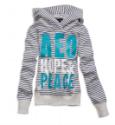 AE Striped Graphic Hoodie(in the color STILL BLUE)