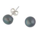 Dower and Hall Silver and Pearl Stud Earrings 