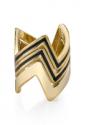 House of Harlow 1960 3 Stack Jagged Rings in Gold 