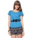 Ditsy Dot Bow Top with Belt