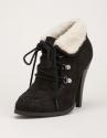 LACE-UP SHEARLING BOOTIE