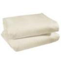Fitted Cot Sheets: Jersey Cream Cotton. 2 Pack