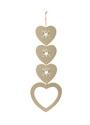 Wooden hearts chain