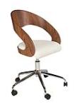 Curved padded office chair