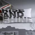 Black & White Slogan Cushion