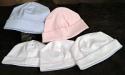 Hats Newborn - White w. Pink