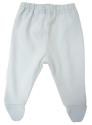 Footed Pants White - Newborn - Organic
