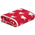 Red Knitted Star Pram Blanket
