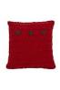 Red Chunky Knit Cushion