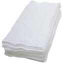 12 X WHITE 100% COTTON MUSLIN SQUARES BY JUNIOR JO