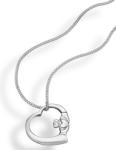 Sterling Silver Claddagh Heart Pendant and Necklac