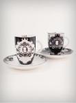 Victorian Cameo Tiny Tea Cups Set