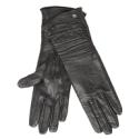 Long Leather Glove Ruched