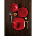 red and black dinnerware set