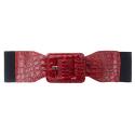 Red Croc Waisted Belt
