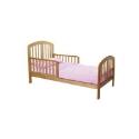 Baby Weavers Toddler Bed - Natural - Complete With Sweet Dreams Mattress and Pink Bedding Set