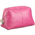 Pink Leather Toiletry Bag