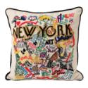 NYC Hand Embroidered Pillow