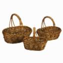 3 Handcrafted Willow Baskets