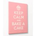 Keep Calm and Bake a Cake Pink Canvas