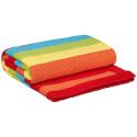 John Lewis Striped Pram Blanket, Rainbow