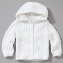 John Lewis Baby Cable Knit Cardigan, White